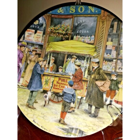 Davenport Pottery 1991, Ltd Ed "The Ice Cream Seller" Cries of London Plate VTG - Picture 14 of 16